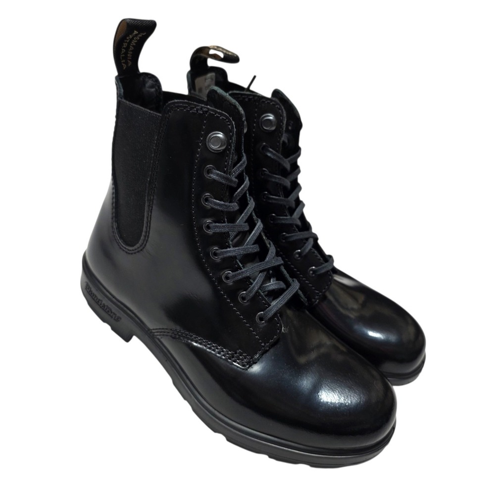 Blundstone 1583 Lace-Up Boots Women 7.5 Black Leather Heritage Series Ankle NEW - Picture 12 of 12
